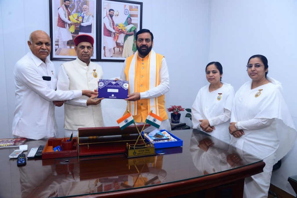 Tying Rakhi to Hon. Chief Minister of Haryana